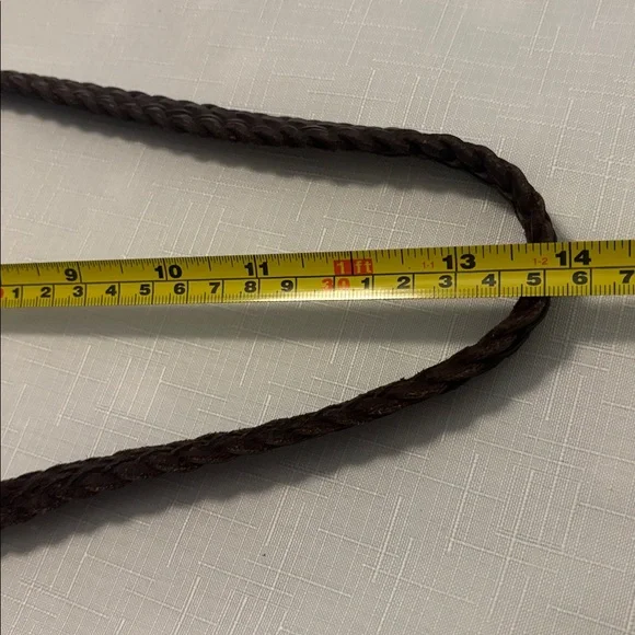 VTG Brighton Black & Brown silver Bucket Bag Crocodile print pebbled leather 90s - Picture 12 of 15